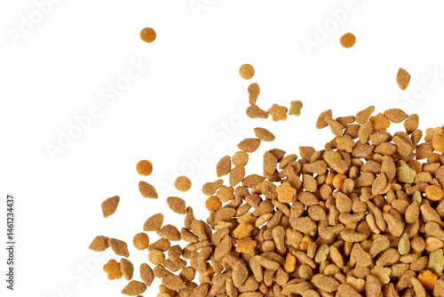 Quadro su tela cat pet food pile corner frame border isolated on white or transparent png