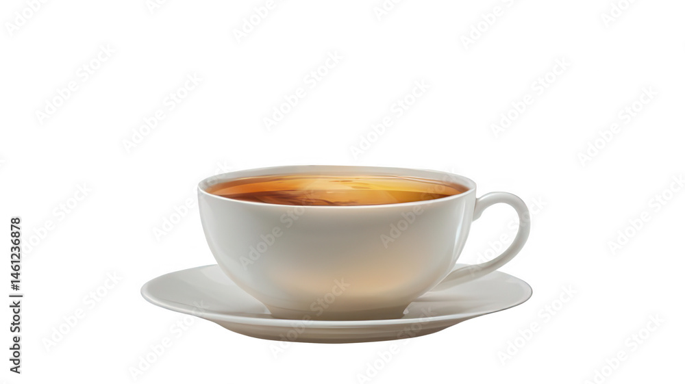 Steaming Tea Cup Isolated on White Background Steaming Tea Cup Isolated on White Background