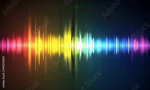 Abstract colorful sound waves