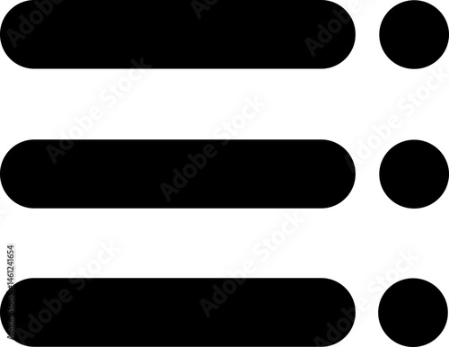 Ícones de Menu Minimalistas em Estilo Flat – UI/UX, Web e Mobile, perfeitos para interfaces de usuário (UI/UX), design de aplicativos mobile, web - Minimalist Menu Icons in Flat Style – UI/UX, Web