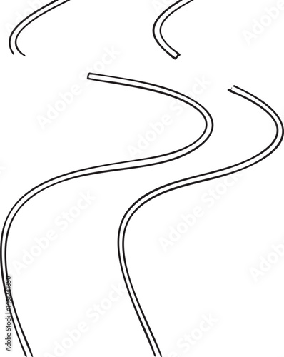 Three curved lines ascend against a white background.