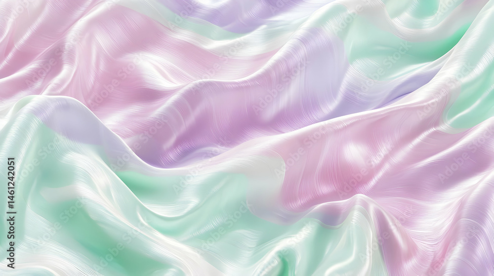 Obraz premium Pastel Colored Silk Fabric Texture Background