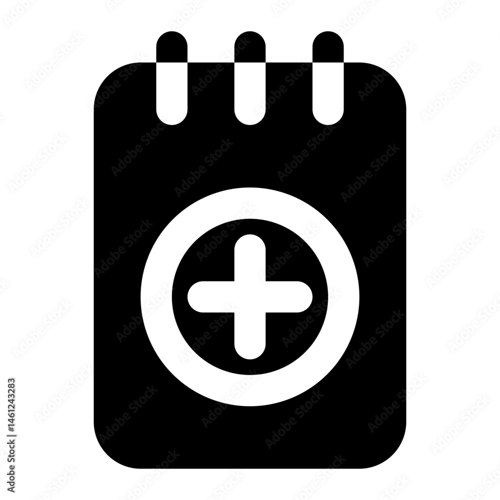 Fototapeta premium Simple medical-related icon for healthcare apps, clinics, appointment scheduling, health tracking, medical services, and patient management.