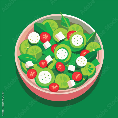 Fresh and vibrant vegetable salad.