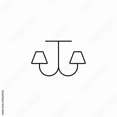 ceiling lamp icon sign vector
