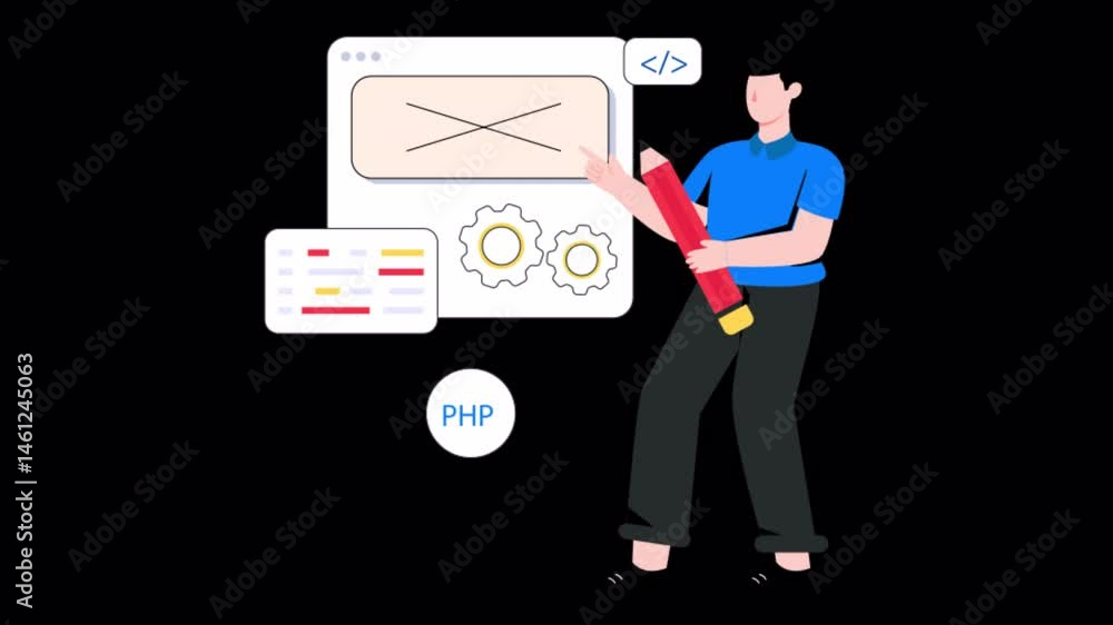 Web Development Motion Graphic Rendering with Transparent Alpha Channel Web Development Motion Graphic Rendering with Transparent Alpha Channel