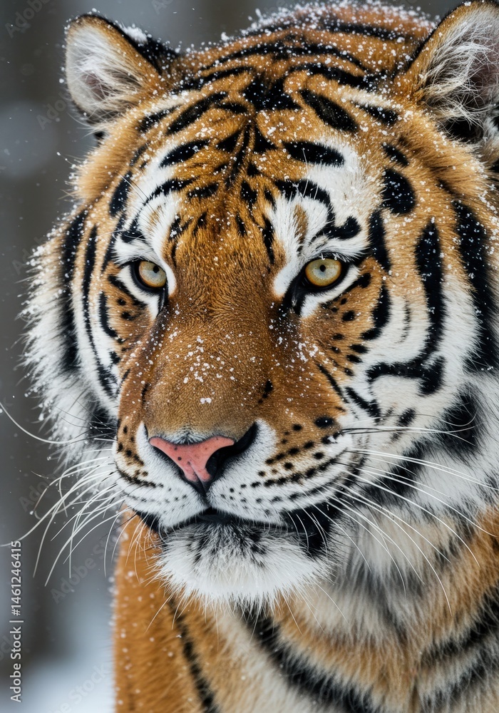 Obraz premium Tiger portrait in snow