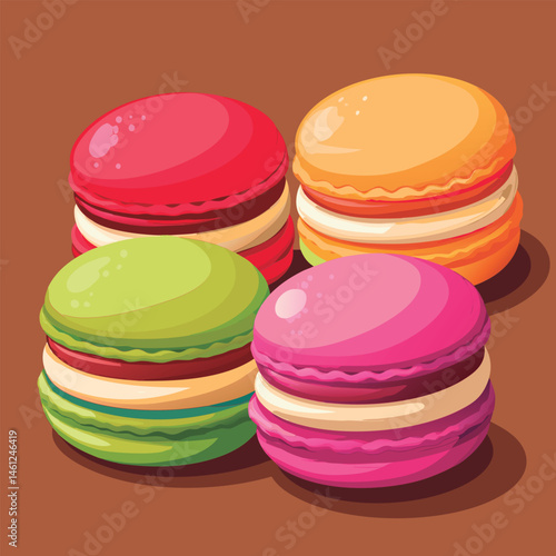 Colorful macarons. a sweet treat.