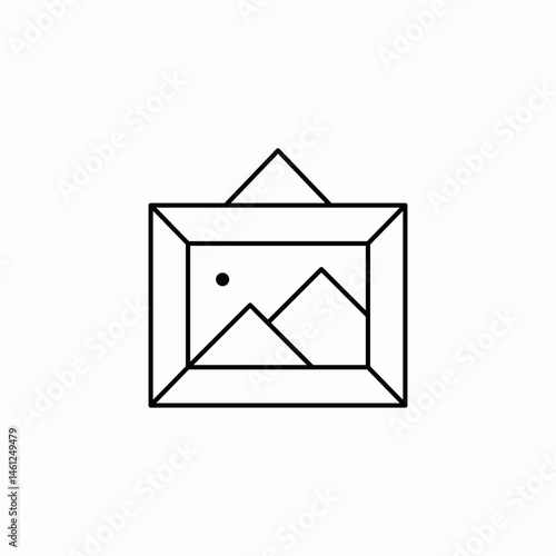 framed artwork icon sign vector