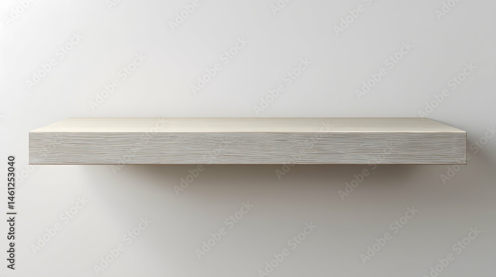 Elegant floating shelf evokes serenity, sleek simplicity, and modern sophistication.