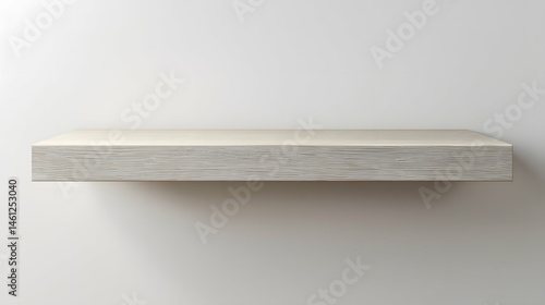 Obraz na płótnie Elegant floating shelf evokes serenity, sleek simplicity, and modern sophistication. w salonie