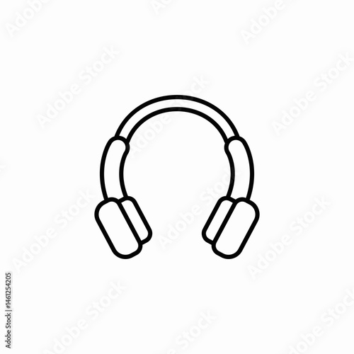 over ear headphones icon sign vector