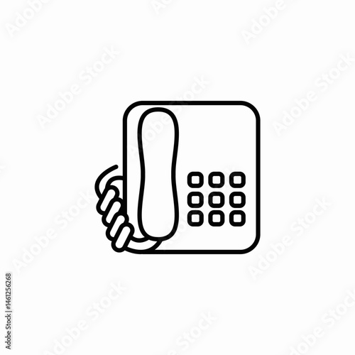 rotary phone icon sign vector
