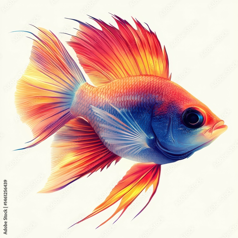 Vibrant tropical fish swimming gracefully in clear waters during a sunny afternoon Vibrant tropical fish swimming gracefully in clear waters during a sunny afternoon