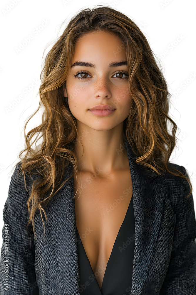 Businesswoman interacting with digital tablet on cut out background, modern professional high quality photo for technology and business concepts and presentations Businesswoman interacting with digital tablet on cut out background, modern professional high quality photo for technology and business concepts and presentations