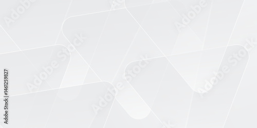 3D white geometric abstract background overlap layer on bright space with rounded triangles effect decoration. Graphic design element modern style concept for banner, cover, or brochure