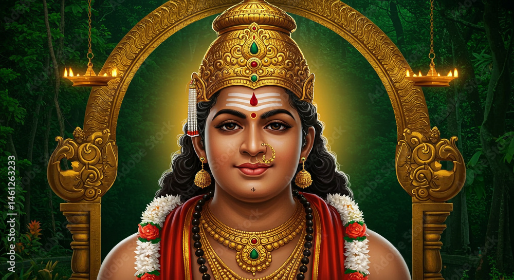 Lord Ayyappan: Portrait of the Hindu God