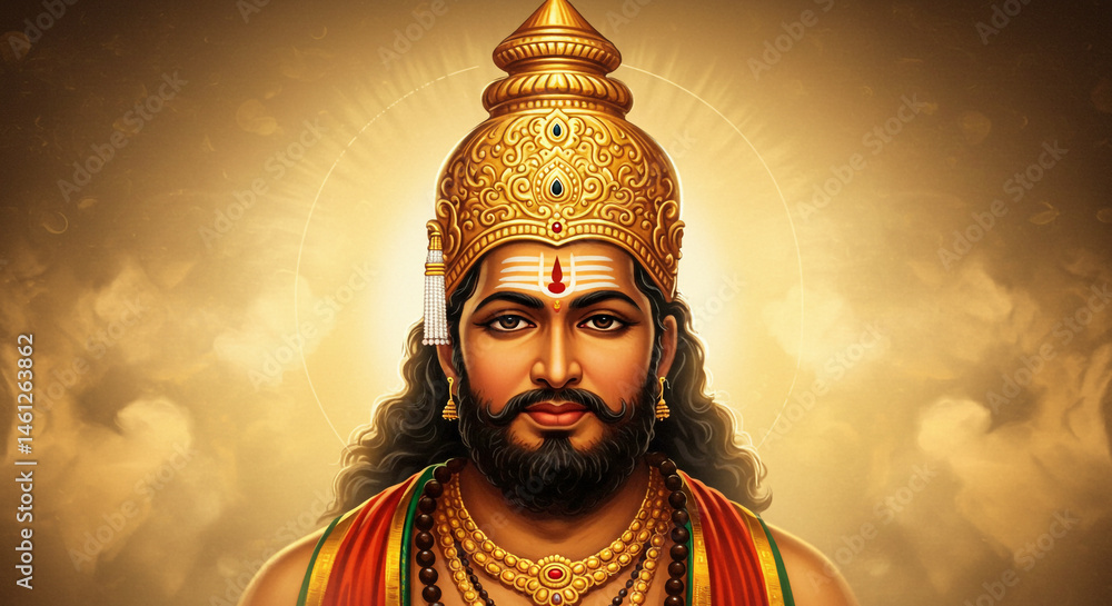 Lord Ayyappan: Divine Hindu Deity Portrait