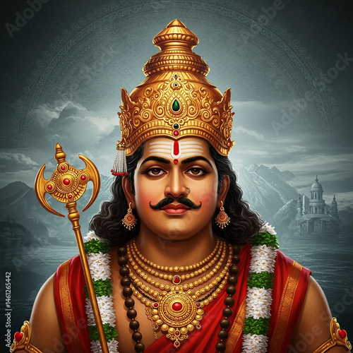 Lord Ayyappa: Digital Paint...