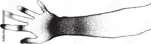 A single hand extends towards the viewer partially obscured by shadow.