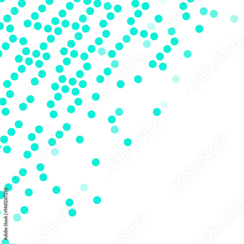 Halftone Dots Pattern Corner Border