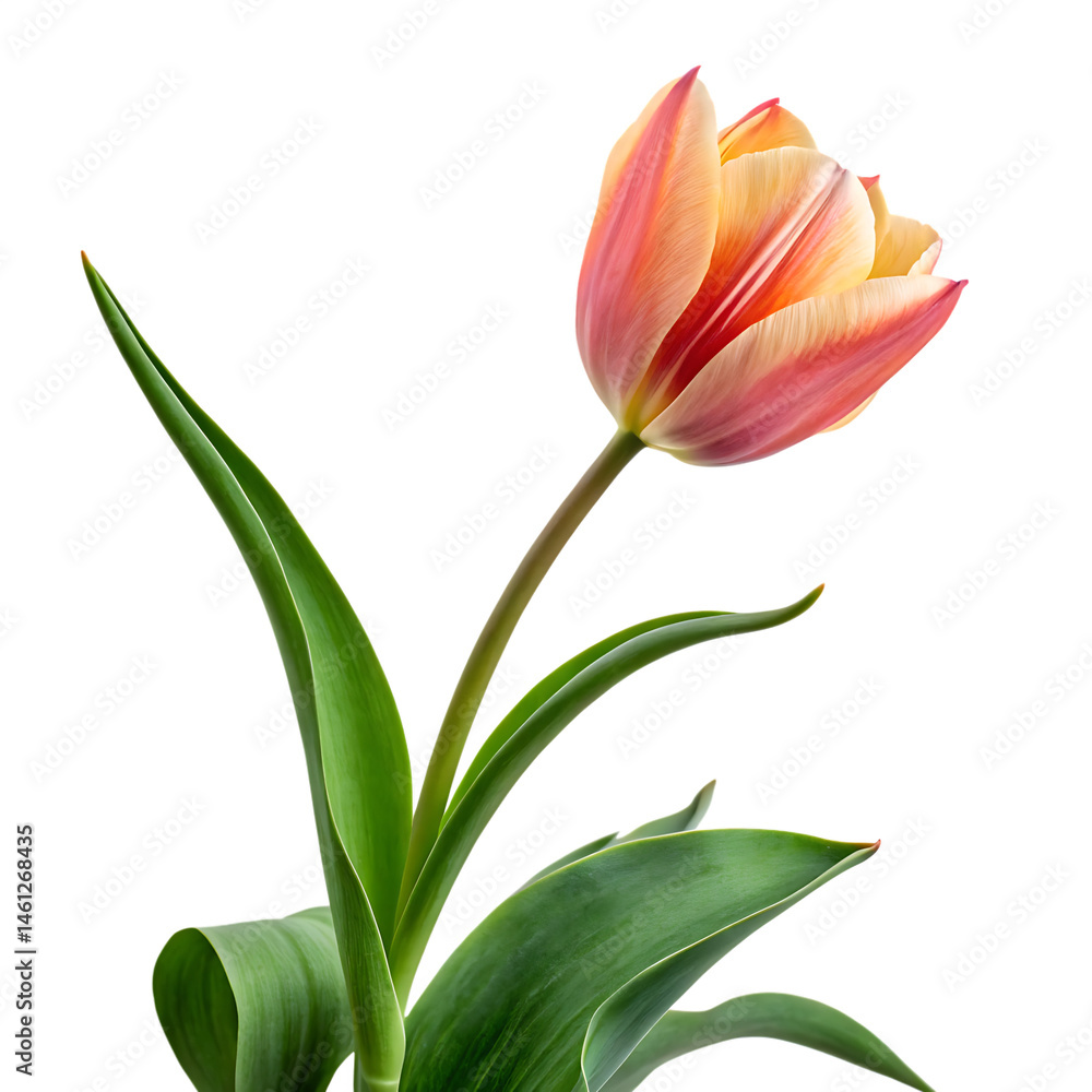 Naklejka premium Tulip flower isolated on a transparent background