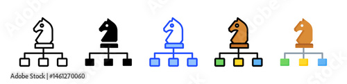Strategic Planning Icon Collection With Multiple Styles