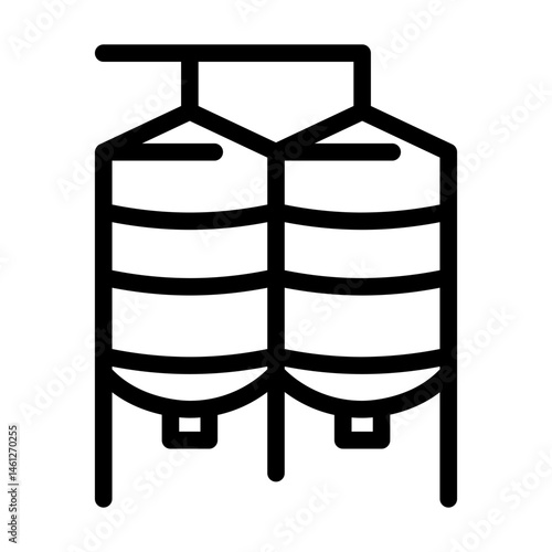 water tank line icon
