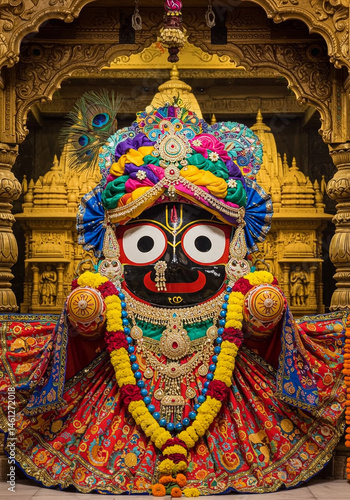 Ornate Jagannath Deity in T...