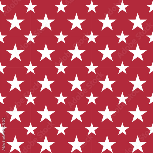 Patriotic Stars Seamless Pattern. 4th of July, USA Independence day, Americana Backdrop. Vector Template For Fabric, Textile, Wallpaper, Wrapping Paper