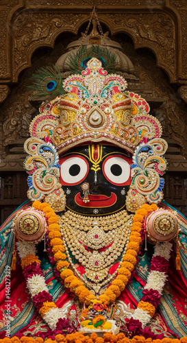 Ornate Jagannath Deity in A...