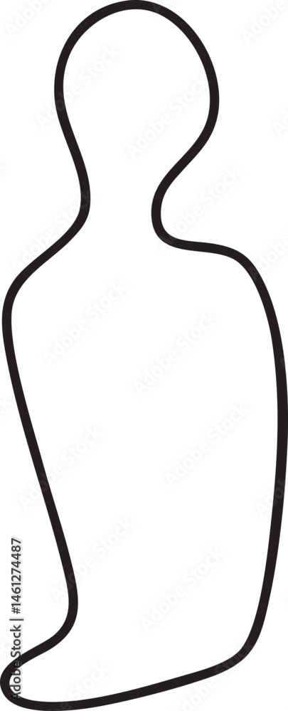 Obraz premium A solitary figure sits in a meditative posture.