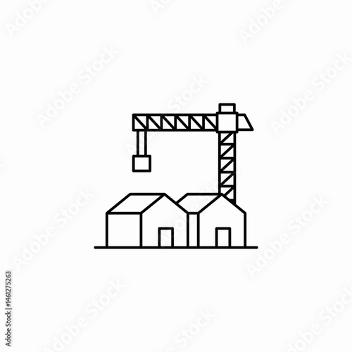 construction site icon sign vector