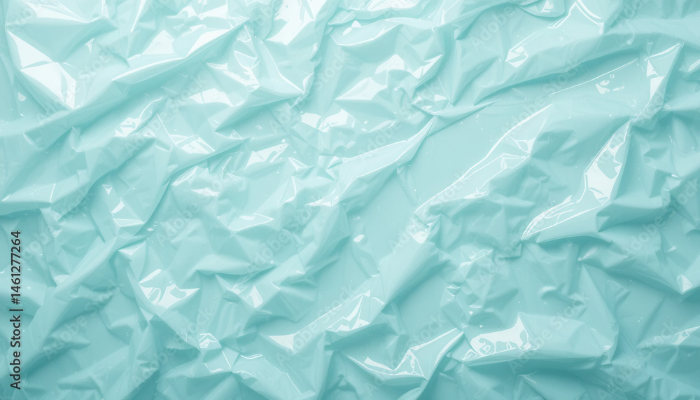 Obraz premium Pale Cyan Fabric with Gentle Wrinkles and Highlights.