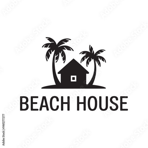 Wallpaper Mural Palm Tree House, Palm tree house silhouette Torontodigital.ca