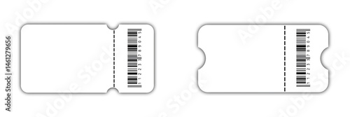 Blank Ticket Templates with Barcode