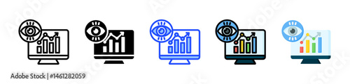 Market Watch Icon Collection With Multiple Styles