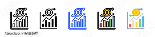 Stock Exchange Icon Collection With Multiple Styles