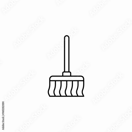 home broom icon sign vector