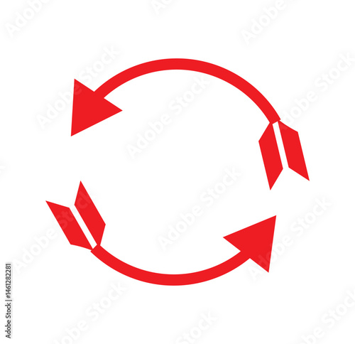 Collection of recycling and rotation arrow symbols. Recycle icons. Recycling arrows. Green icons for packaging, recycling. Ecology, environmentally friendly, environmental management symbols.