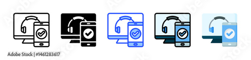 Responsive Service Icon Collection With Multiple Styles