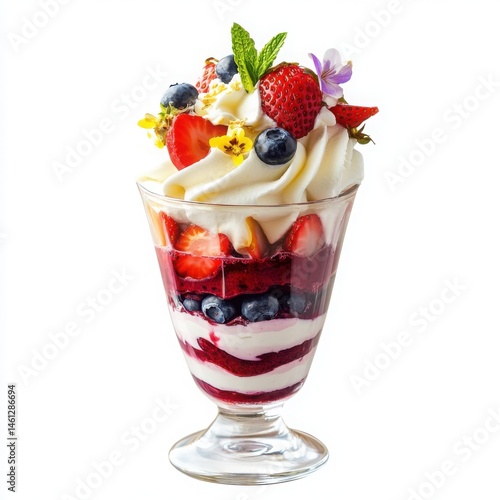 Wallpaper Mural A delicate fruit mousse with a creamy texture, layered in a parfait glass with alternating layers Torontodigital.ca