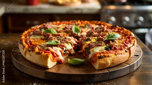 pizza with mushrooms