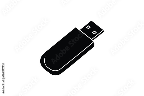 usb flash drive isolated