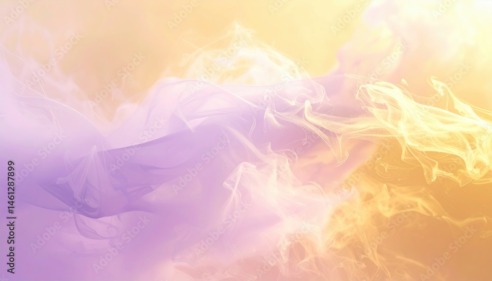 Fototapeta premium Dynamic colorful smoke waves abstract art studio digital artwork ethereal atmosphere close-up view creative expression