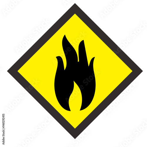 highly flammable symbol vector illustration rhombus