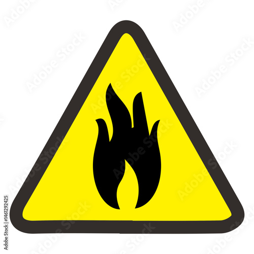 highly flammable symbol vector illustration triangle