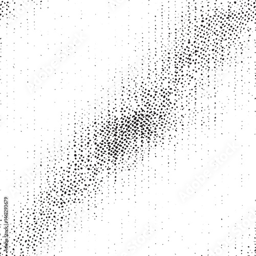 Dense scattering of small black dots on a white background.
