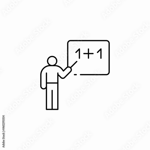 teacher chalkboard icon sign vector