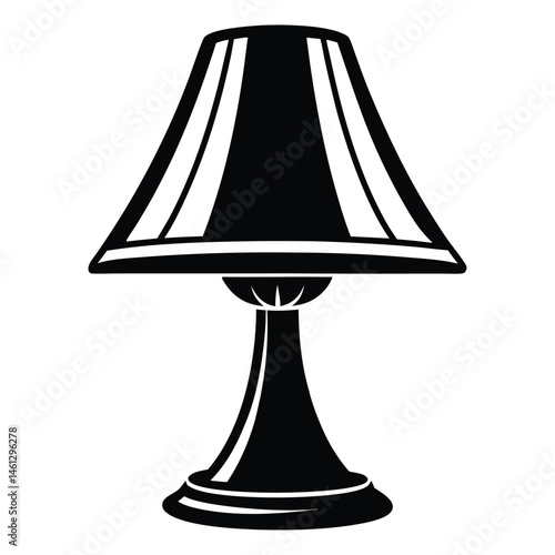 Black desk lamp isolated on white street lamps collection Old street lamp black silhouette